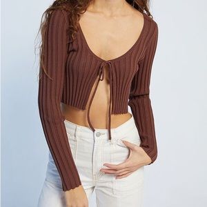 LA Hearts Ballet Tie-Front Cardigan